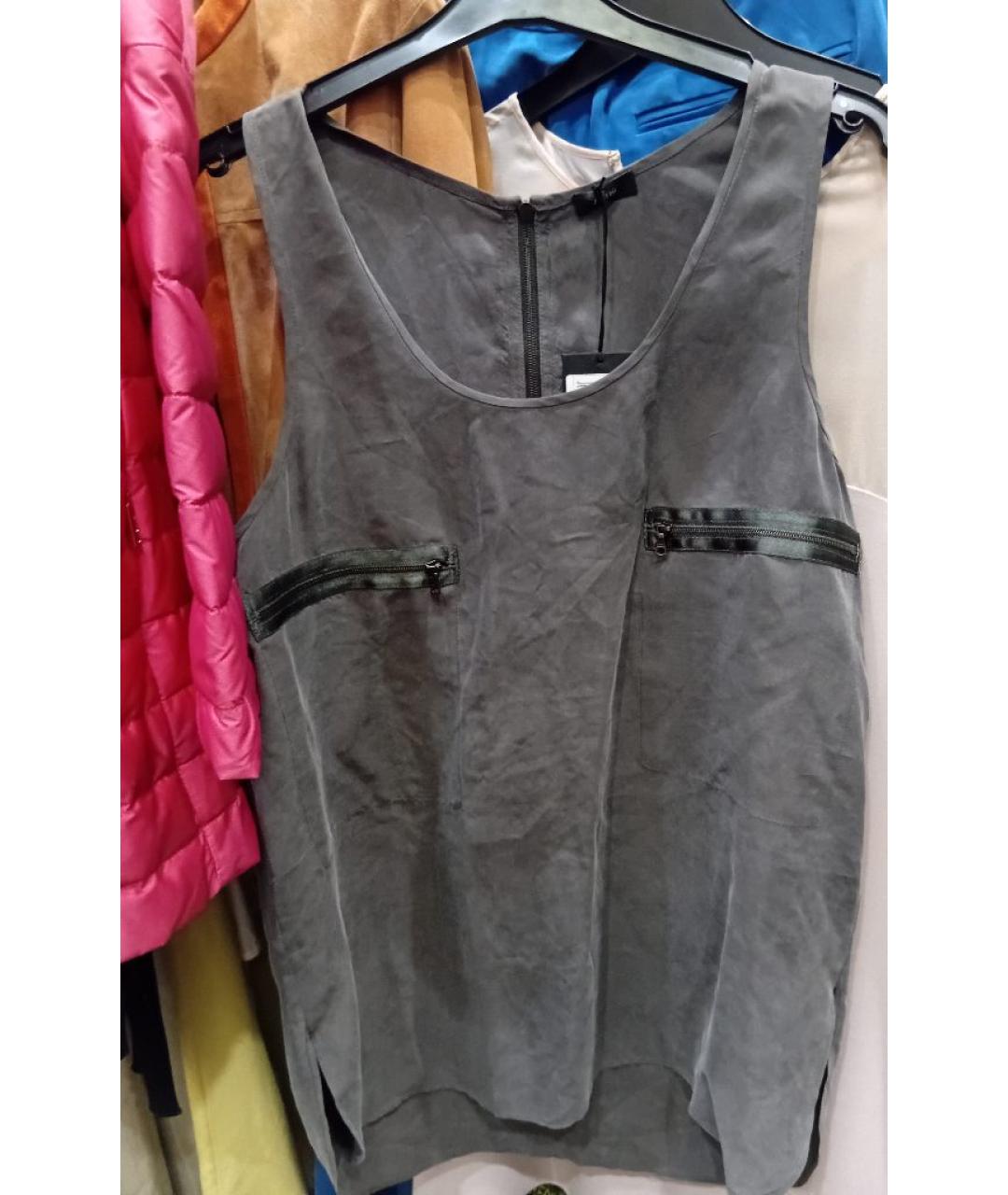 JOSEPH Антрацитовая шелковая майка, фото 5