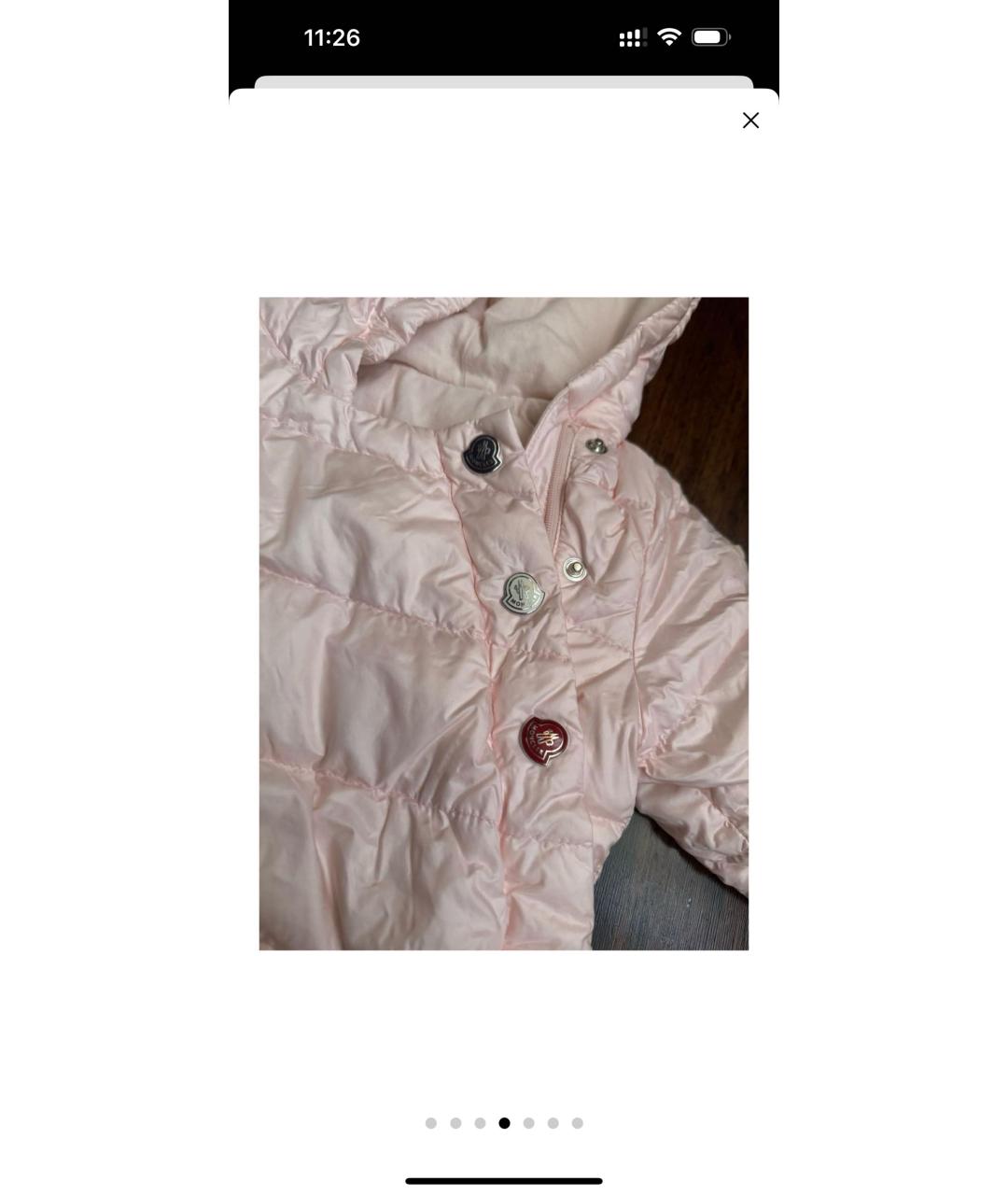 MONCLER Розовый комбинезон, фото 4