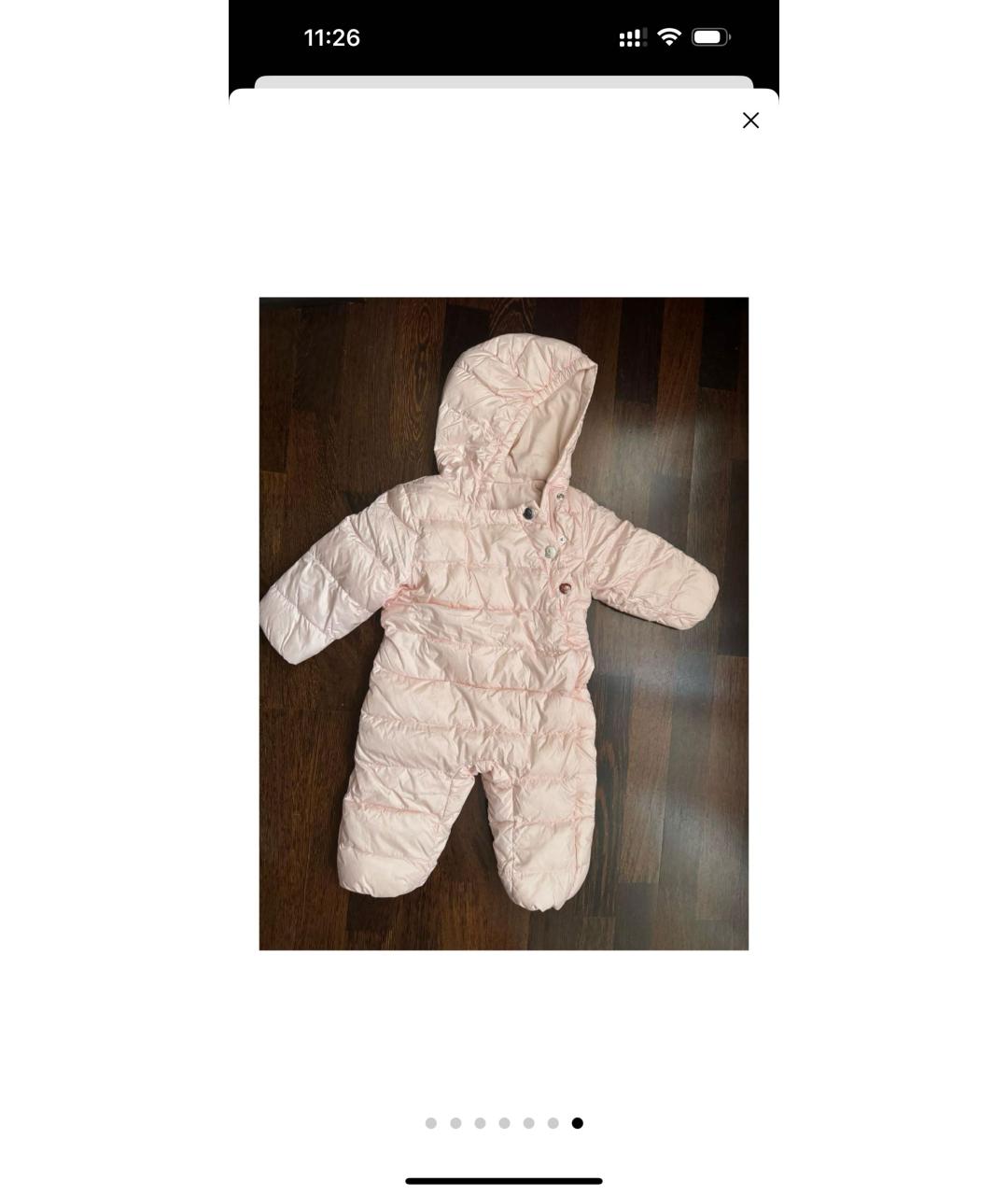 MONCLER Розовый комбинезон, фото 3