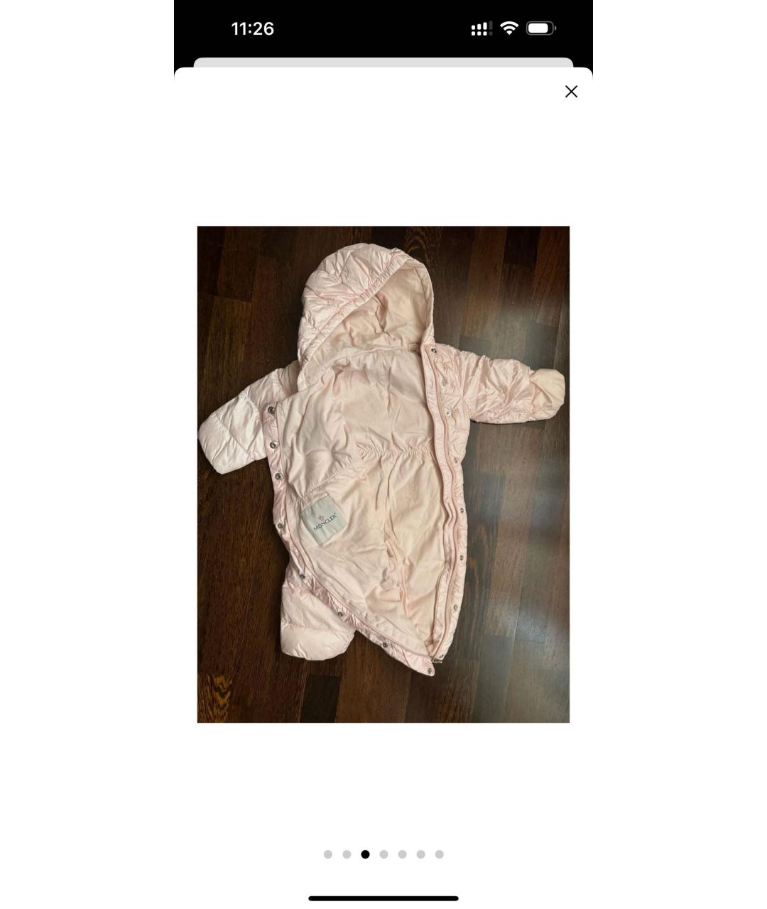 MONCLER Розовый комбинезон, фото 5