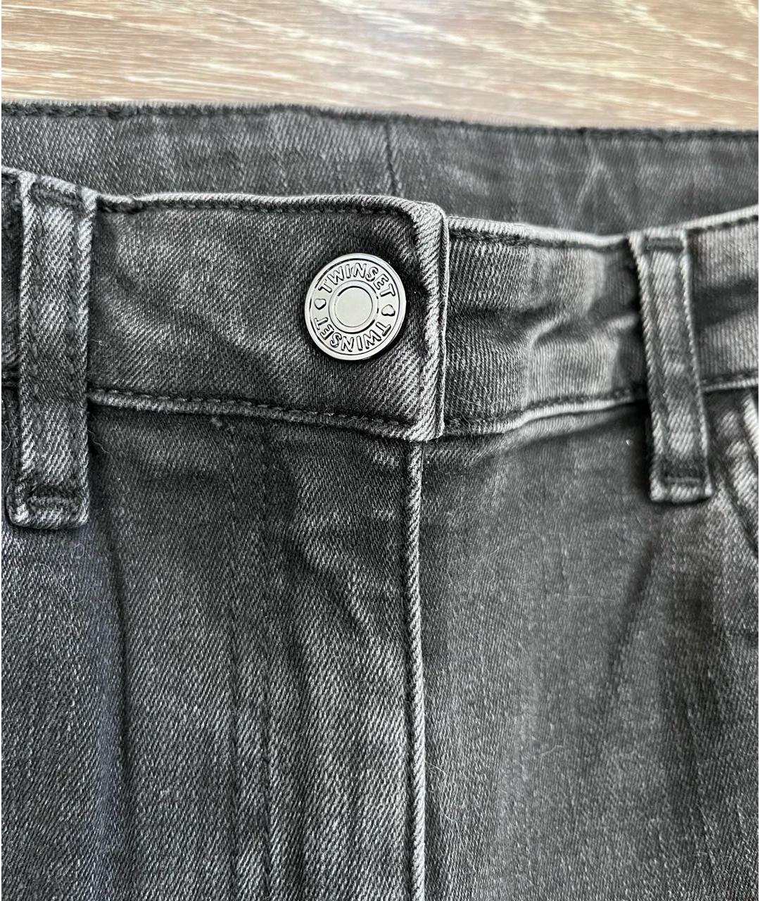 TWIN-SET Черные хлопковые детские джинсы, фото 3