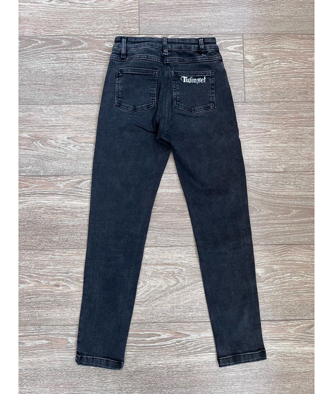 TWIN-SET Черные хлопковые детские джинсы, фото 2