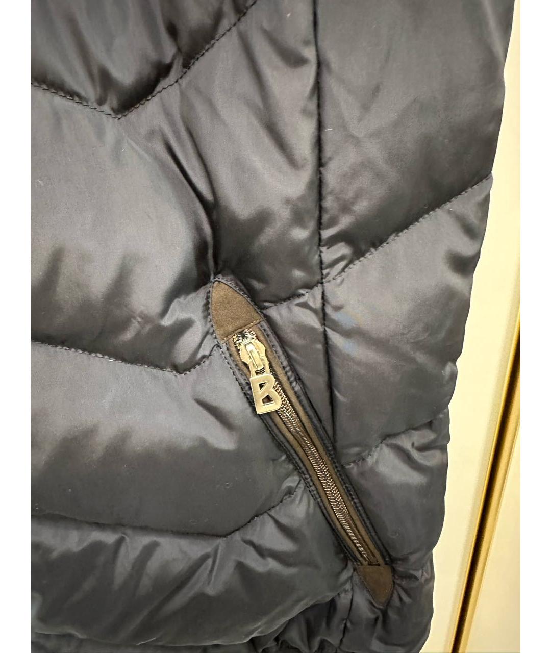 BOGNER Темно-синяя полиамидовая дубленка/шуба, фото 6