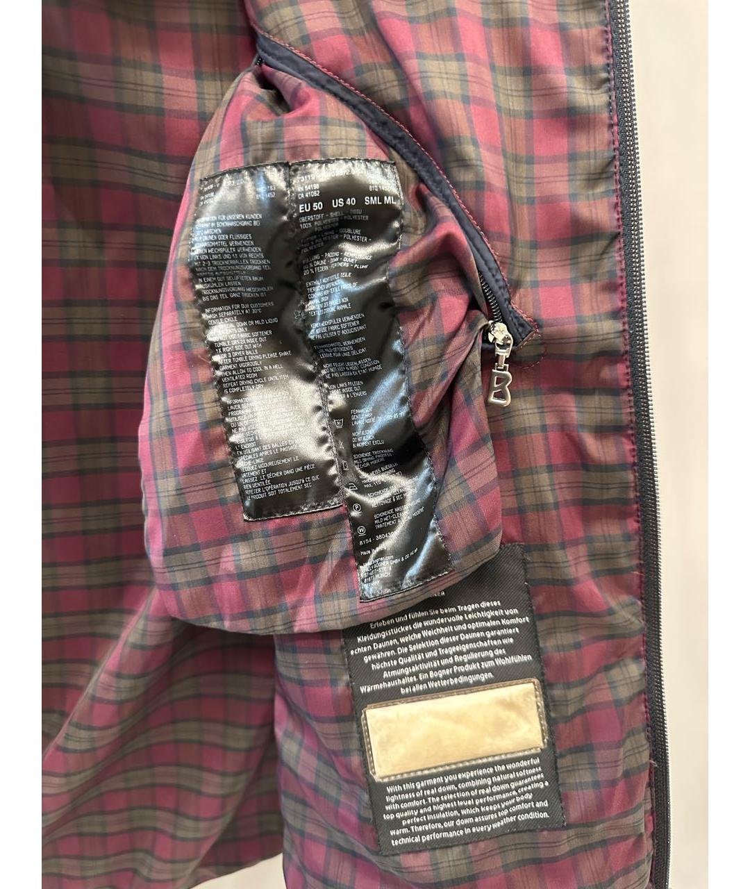 BOGNER Темно-синяя полиамидовая дубленка/шуба, фото 3