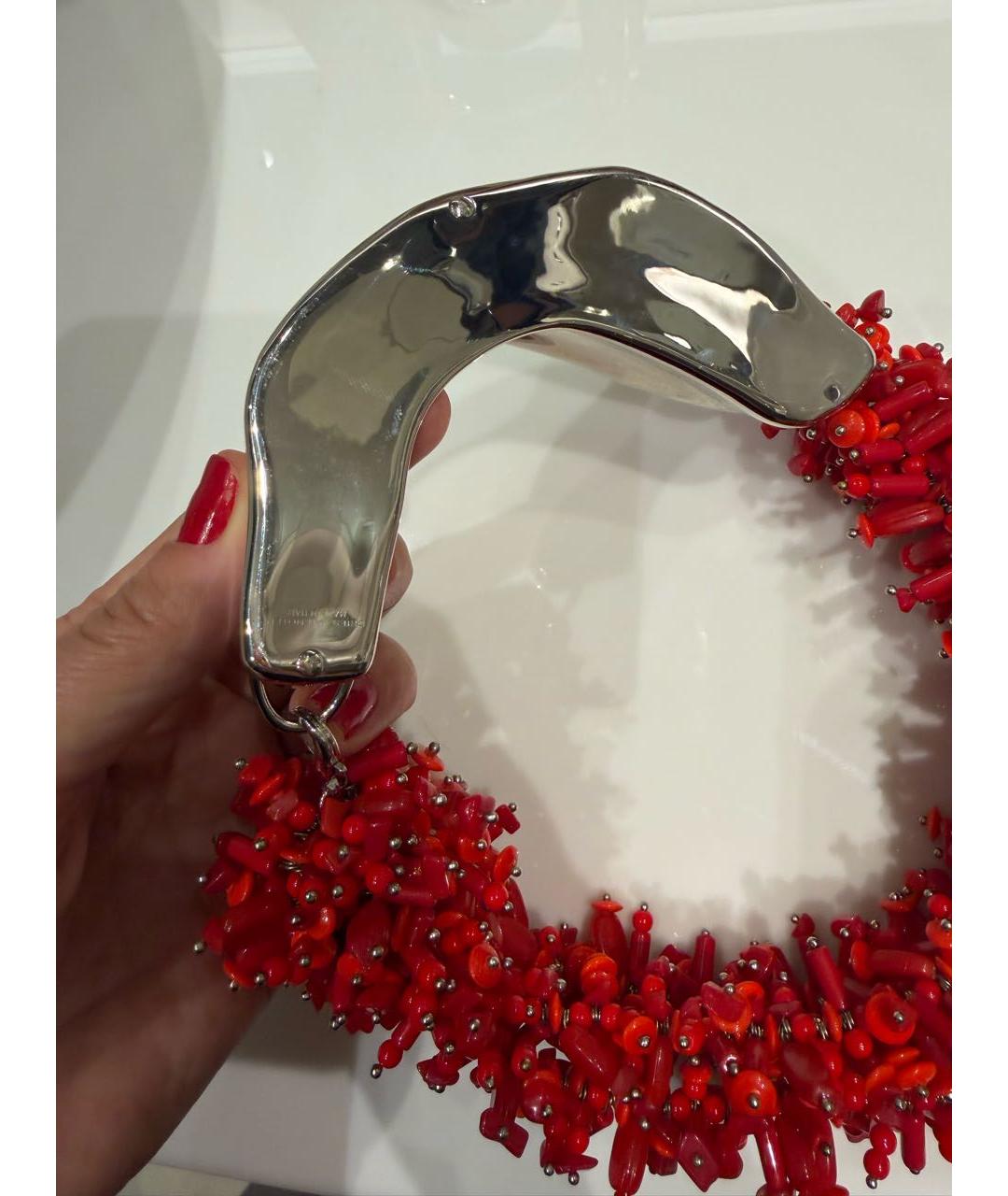 DRIES VAN NOTEN Красное колье, фото 3