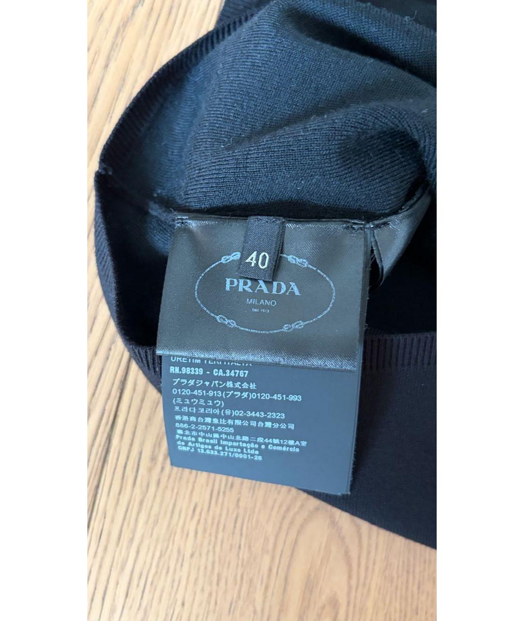 PRADA Черная вискозная майка, фото 5