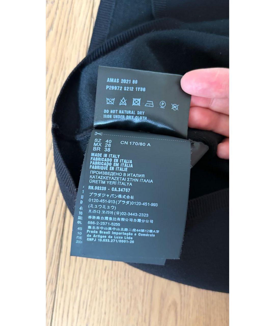 PRADA Черная вискозная майка, фото 6