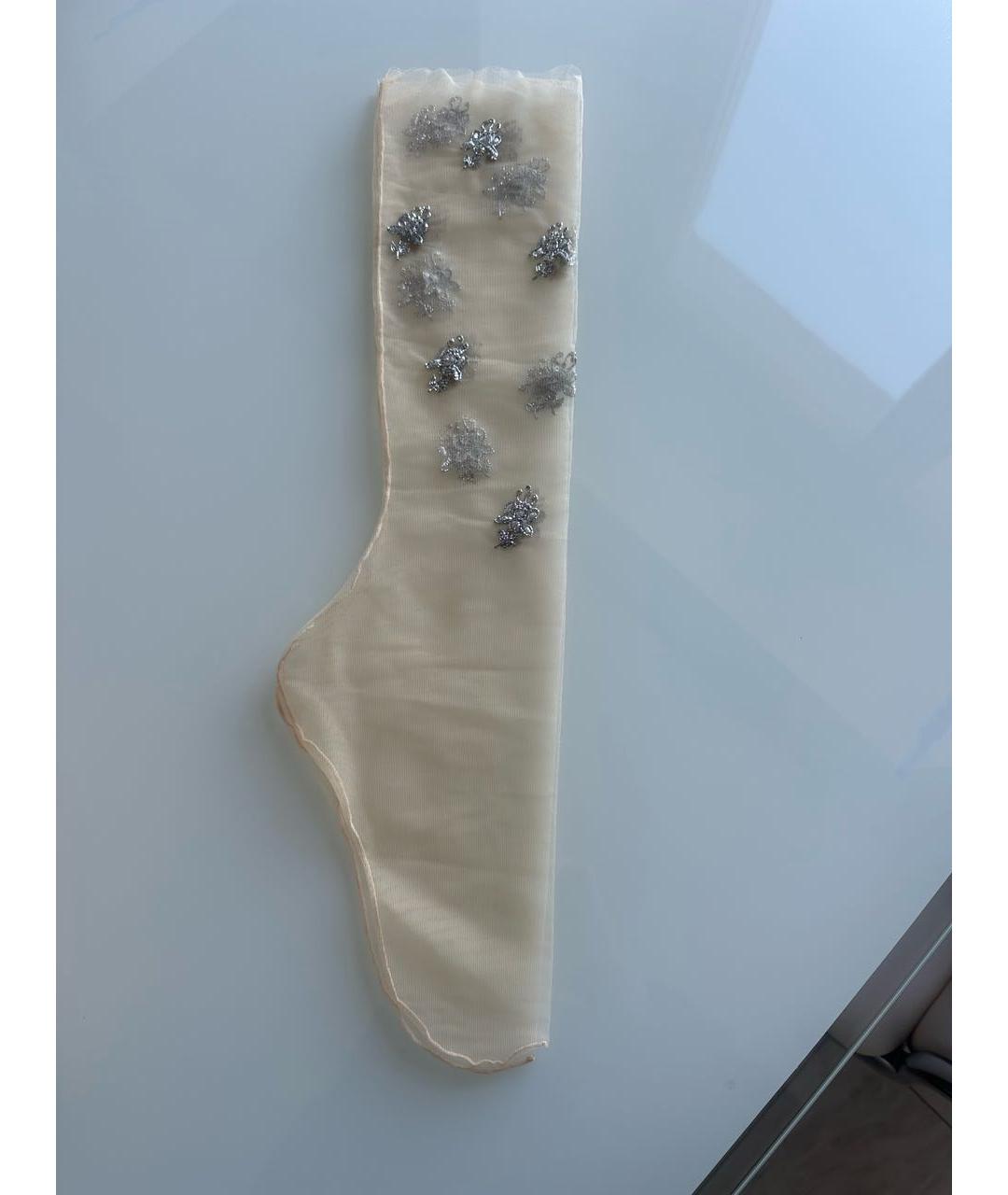 FENDI Бежевые носки, чулки и колготы, фото 6