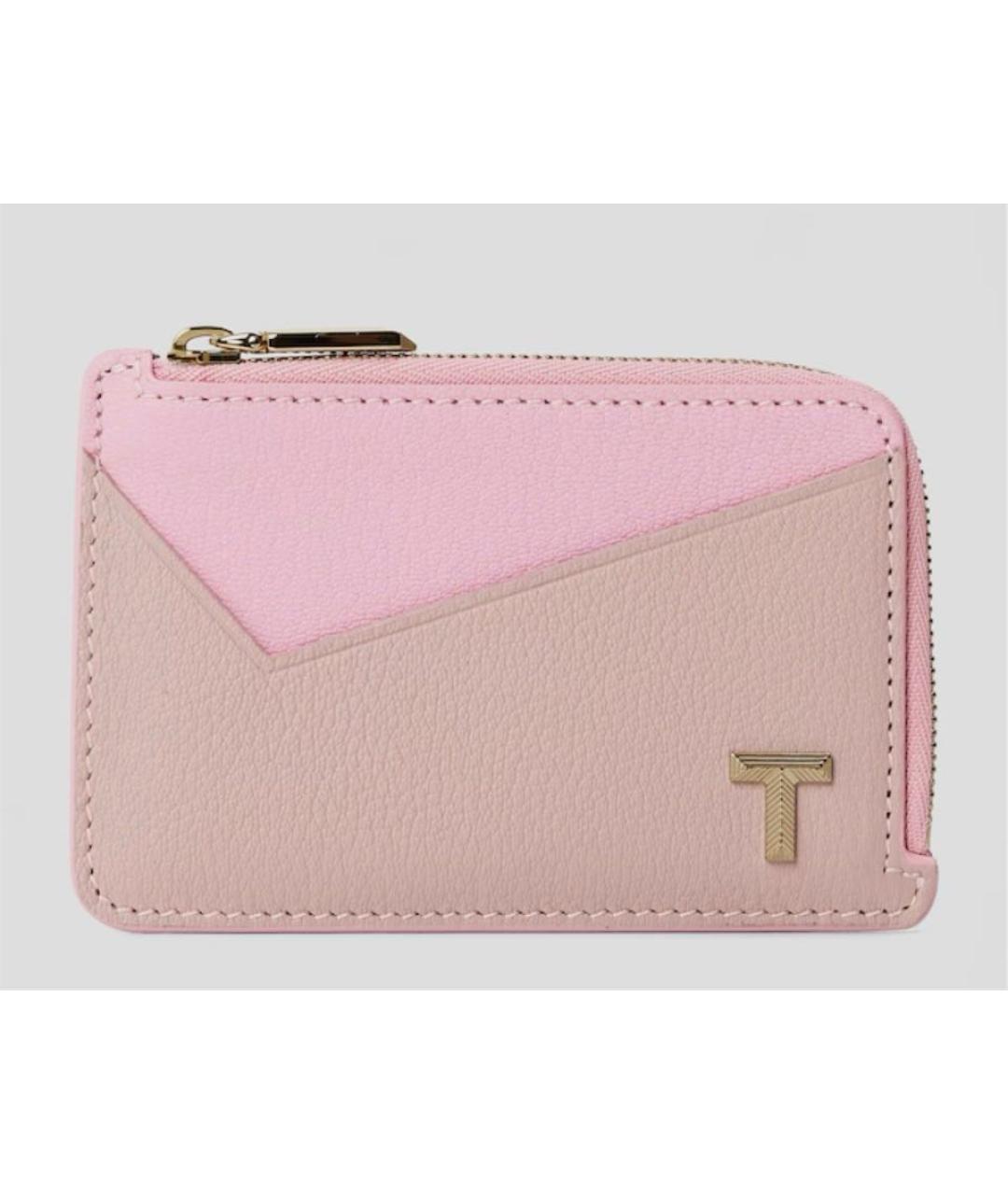 TIFFANY&CO Розовый кожаный кошелек, фото 9