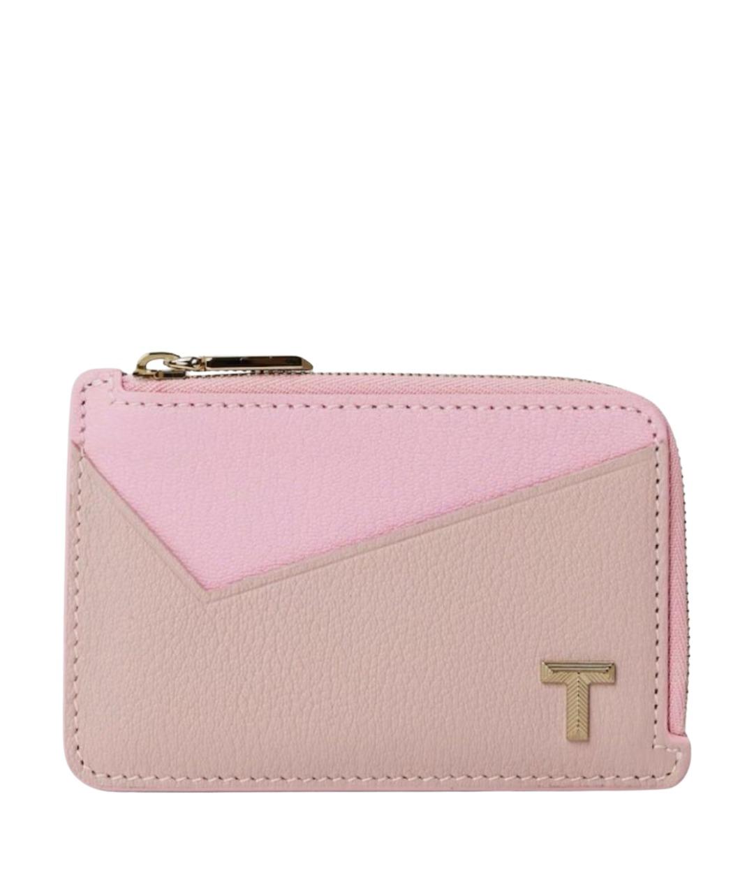 TIFFANY&CO Розовый кожаный кошелек, фото 1