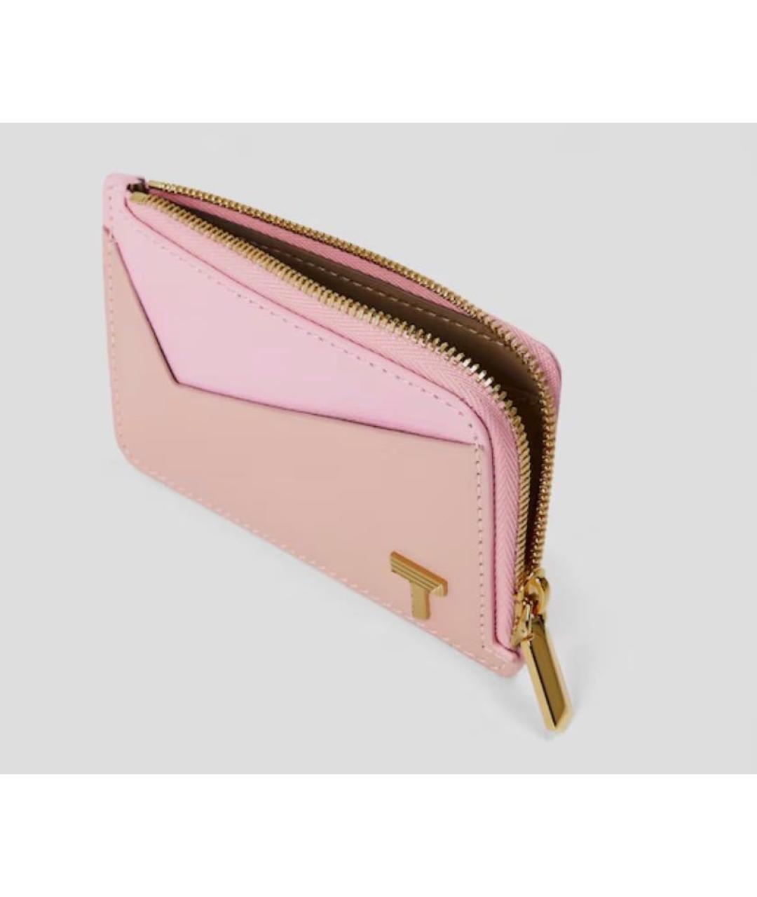 TIFFANY&CO Розовый кожаный кошелек, фото 2