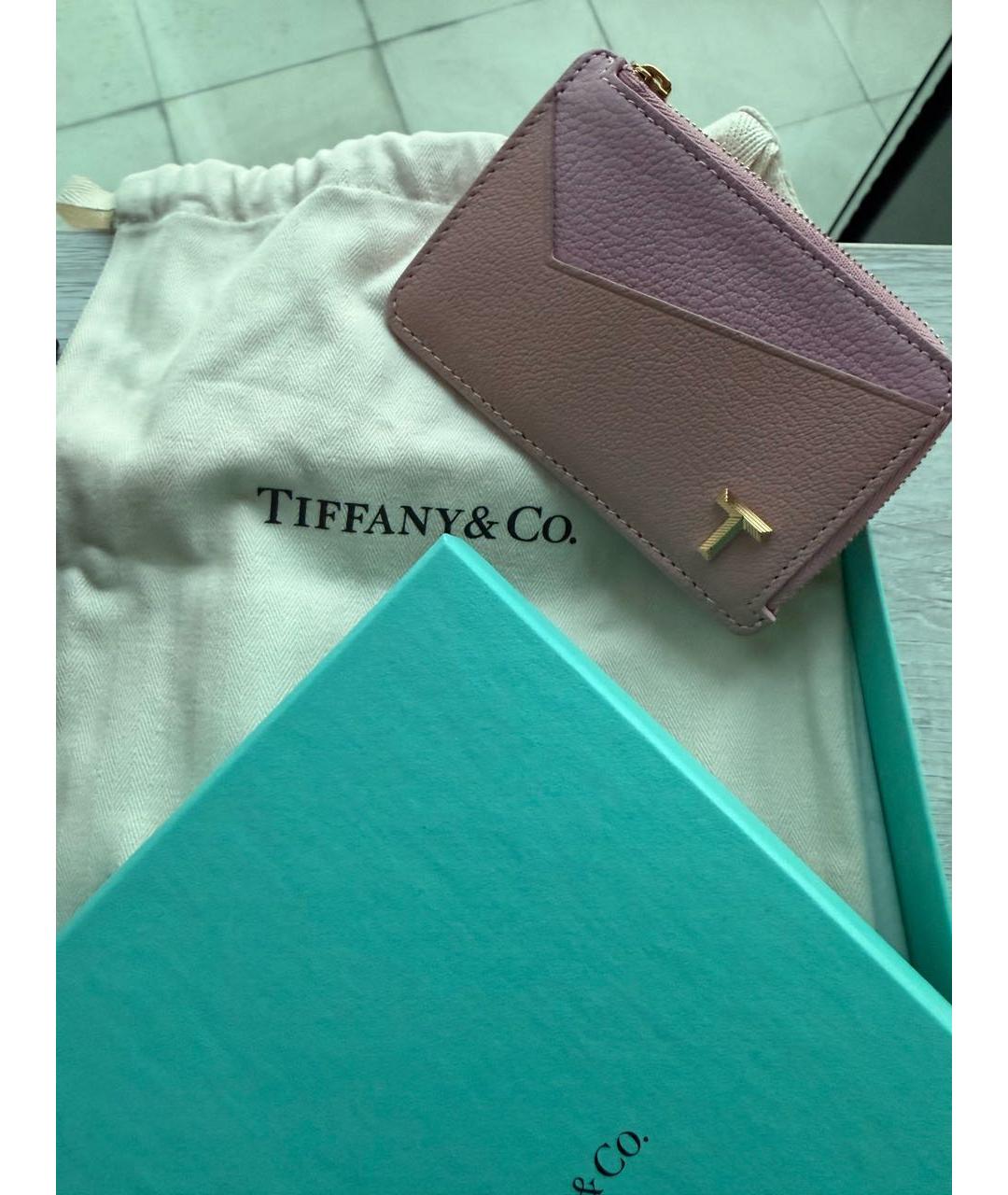 TIFFANY&CO Розовый кожаный кошелек, фото 6