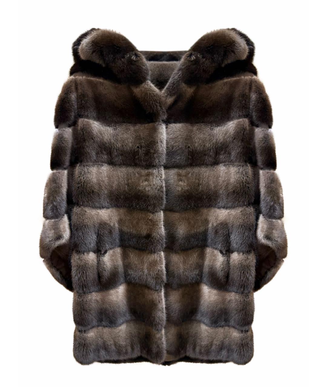 BRASCHI Коричневая меховая шуба, фото 1