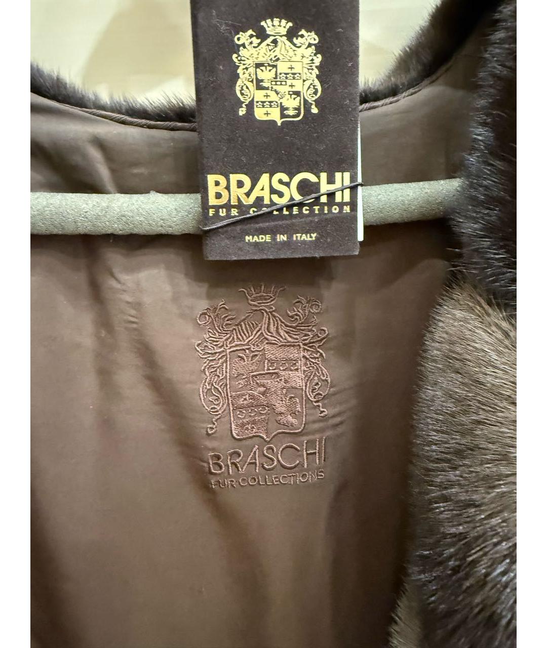 BRASCHI Коричневая меховая шуба, фото 7