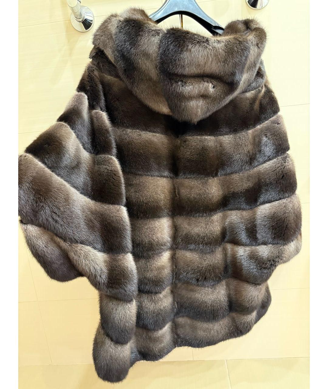 BRASCHI Коричневая меховая шуба, фото 4