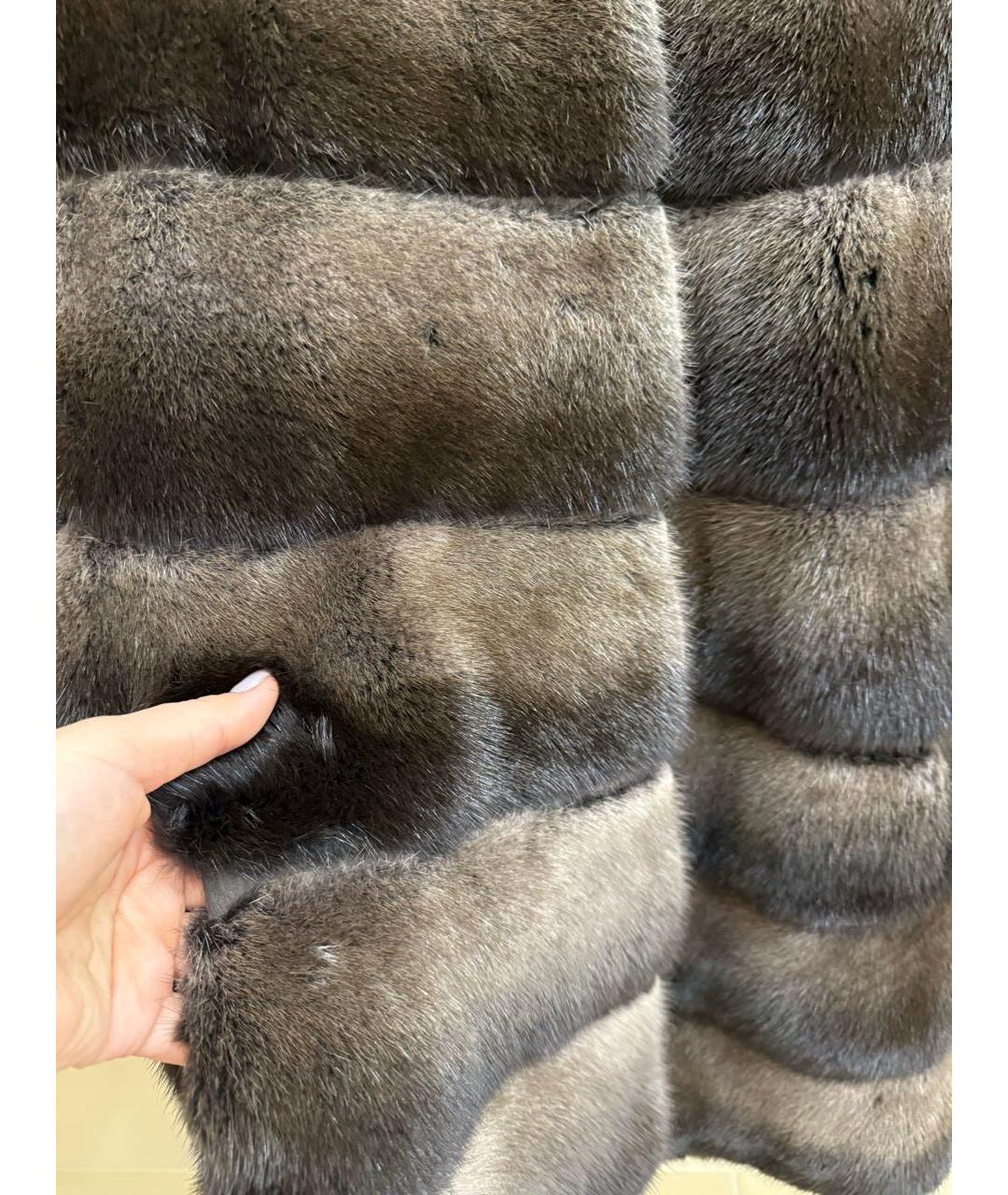 BRASCHI Коричневая меховая шуба, фото 6