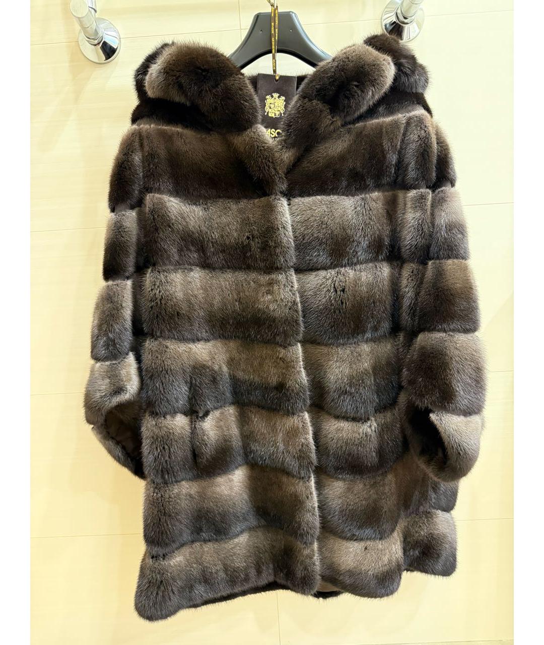 BRASCHI Коричневая меховая шуба, фото 3