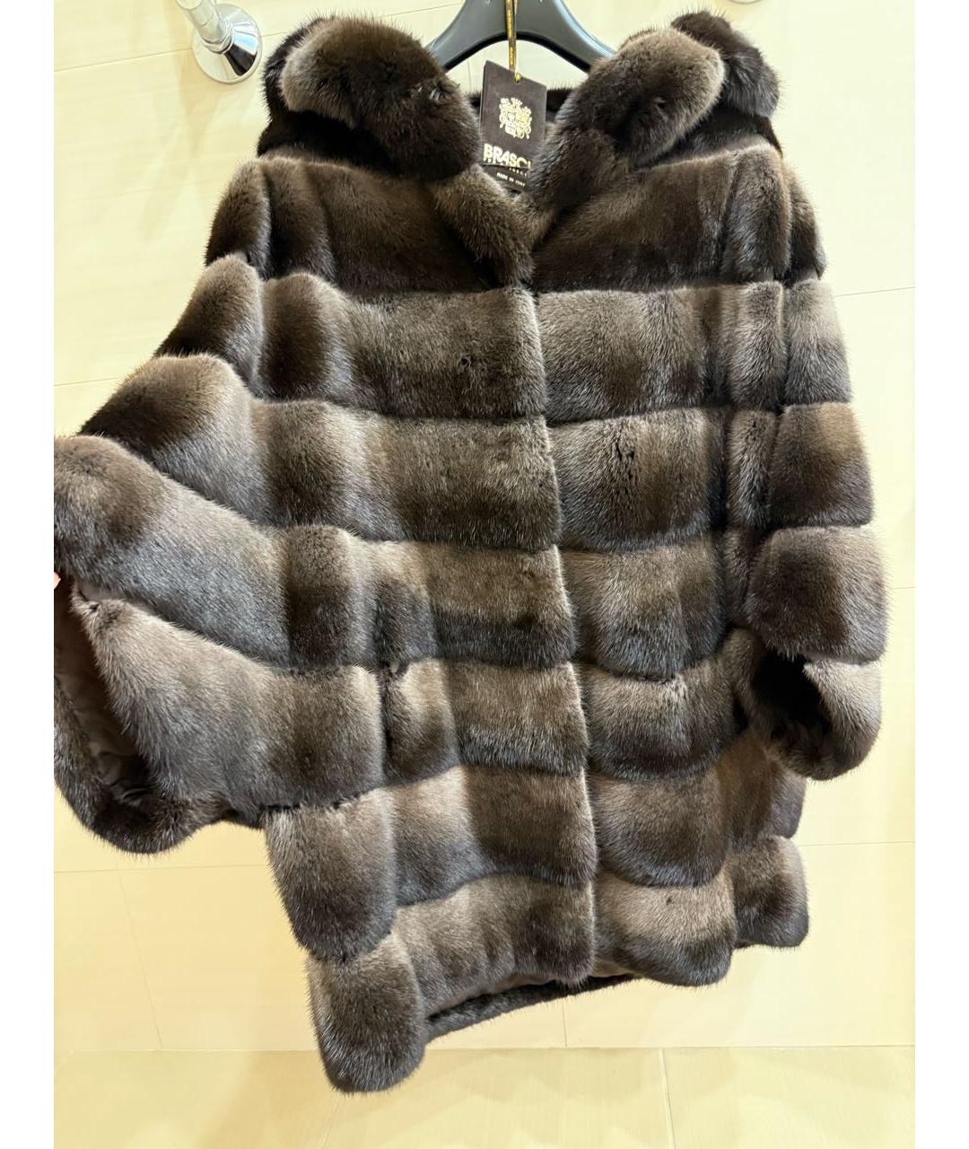 BRASCHI Коричневая меховая шуба, фото 9