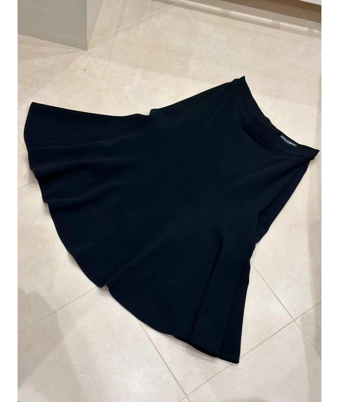 DOLCE&GABBANA Черная юбка миди, фото 5