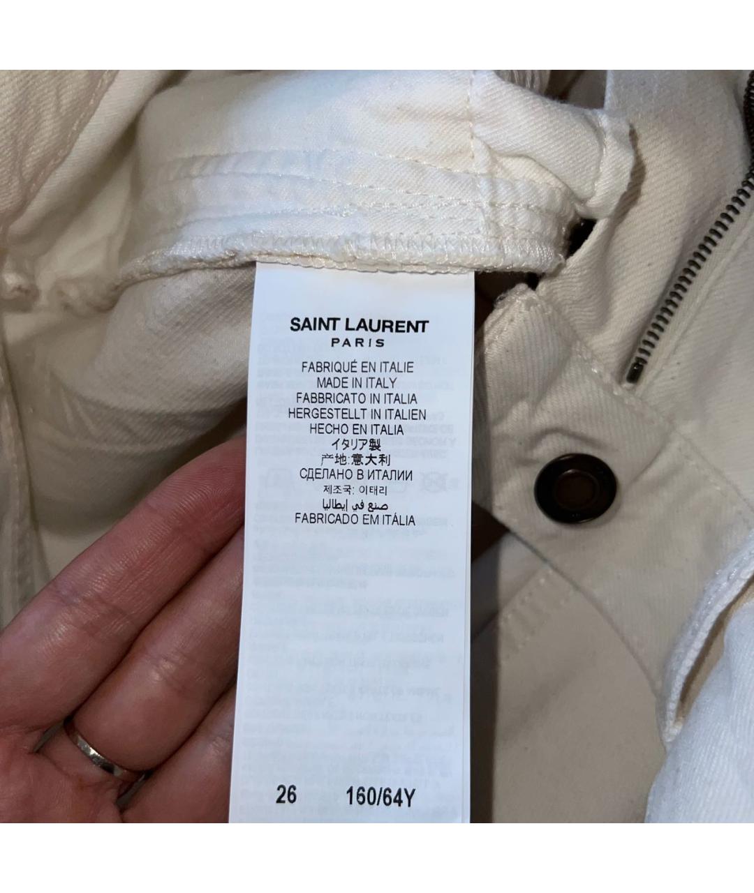 SAINT LAURENT Бирюзовые хлопковые шорты, фото 6