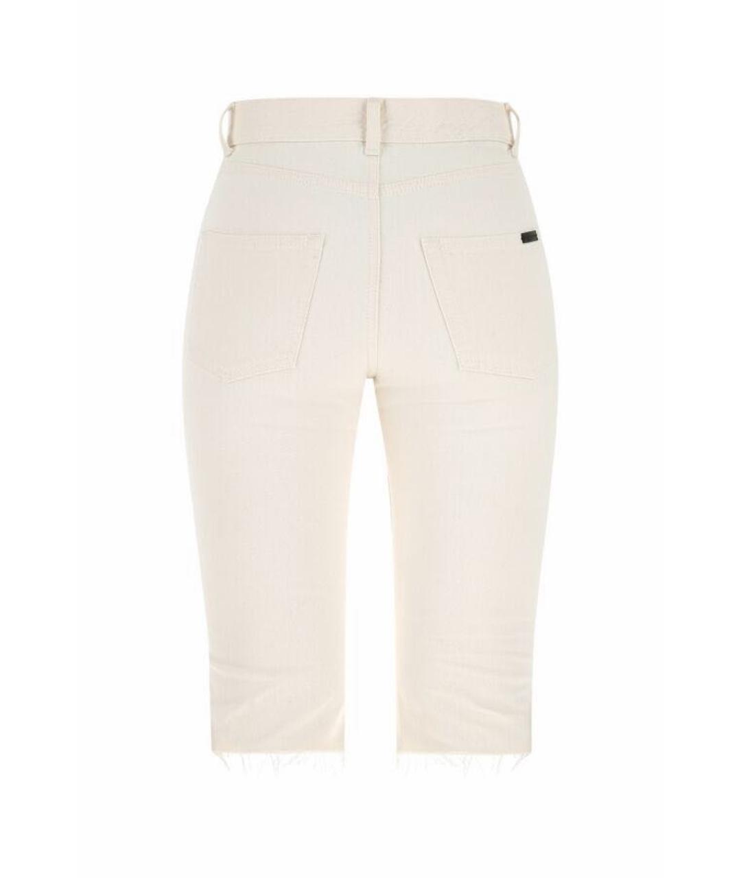 SAINT LAURENT Бирюзовые хлопковые шорты, фото 2