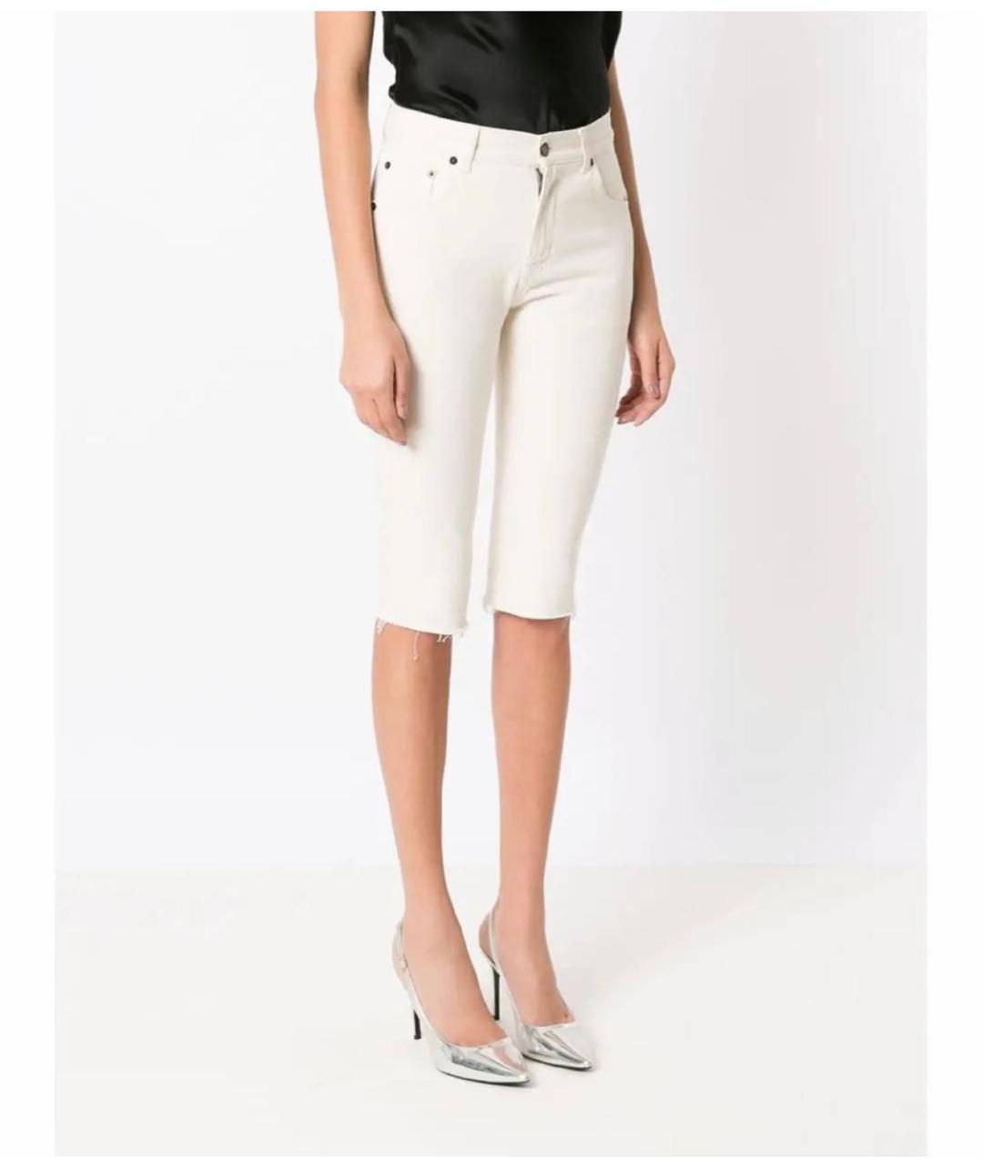 SAINT LAURENT Бирюзовые хлопковые шорты, фото 4