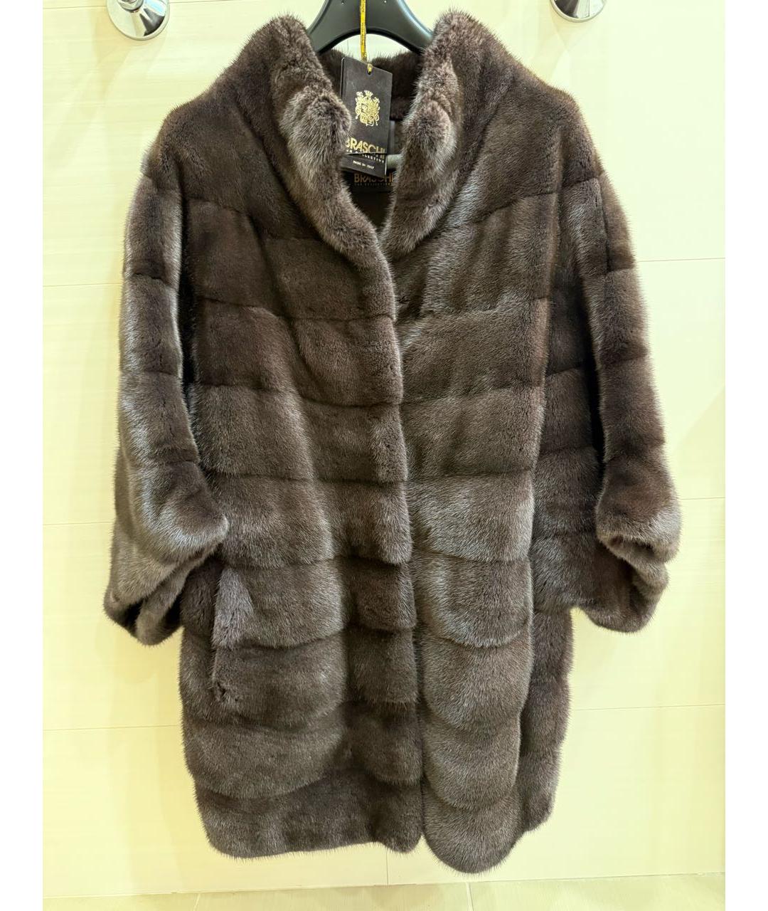 BRASCHI Коричневая меховая шуба, фото 2