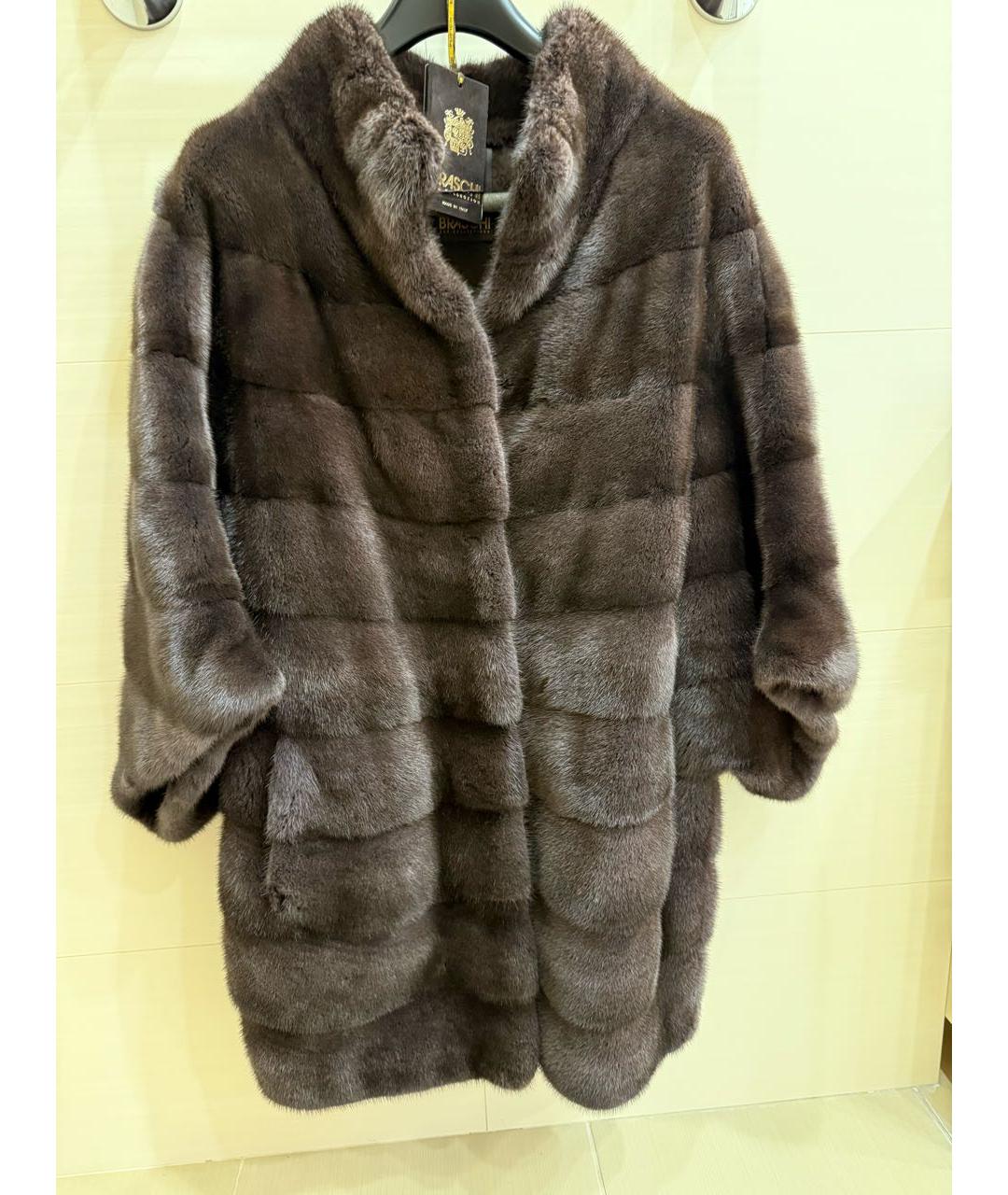 BRASCHI Коричневая меховая шуба, фото 9