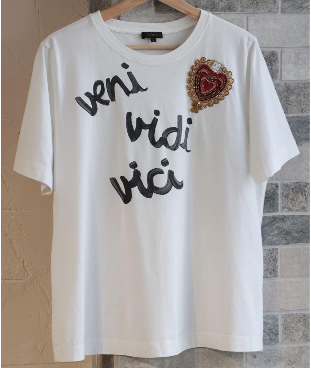 ESCADA Белая хлопковая футболка, фото 2