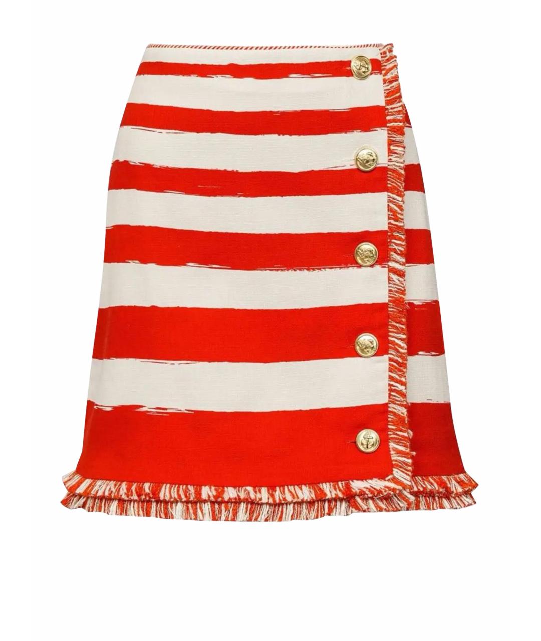 ZIMMERMANN Красная хлопковая юбка мини, фото 1