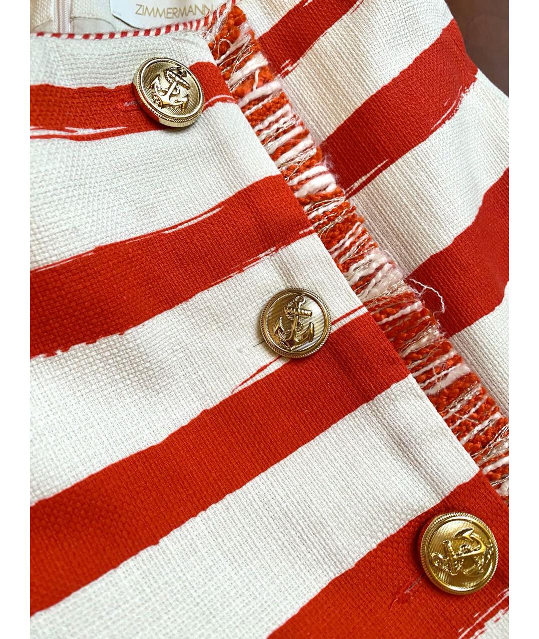 ZIMMERMANN Красная хлопковая юбка мини, фото 8