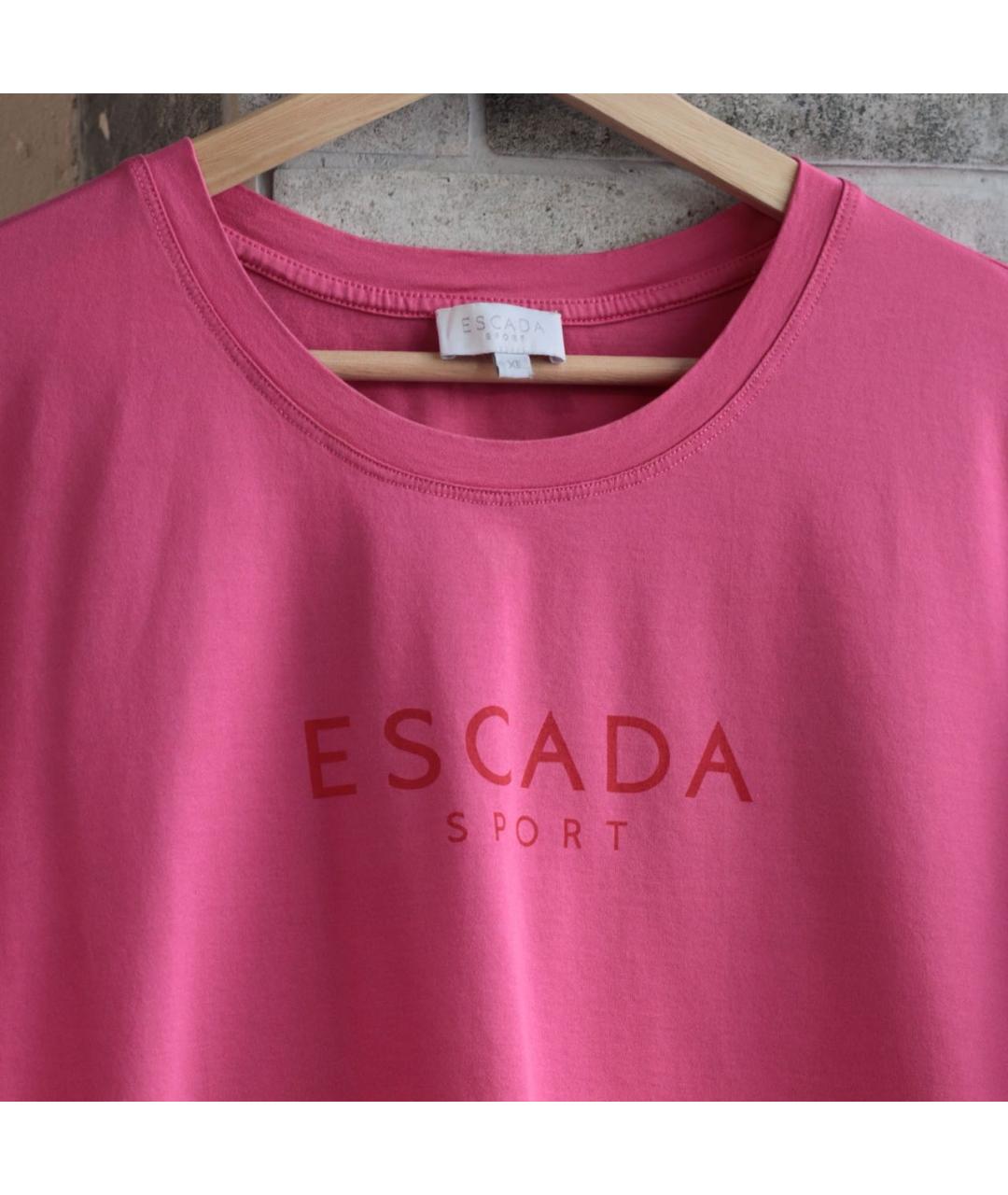 ESCADA Розовая хлопковая футболка, фото 5