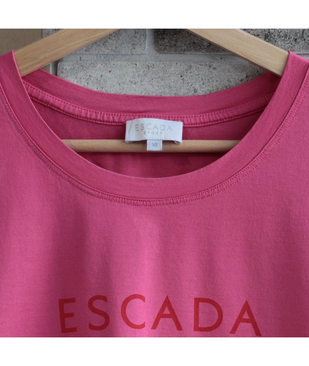 ESCADA Розовая хлопковая футболка, фото 4