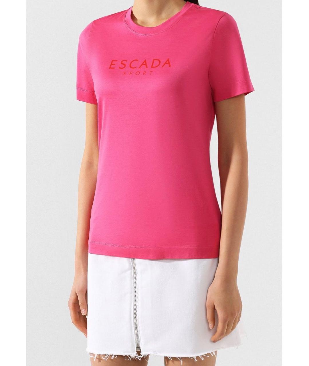 ESCADA Розовая хлопковая футболка, фото 8