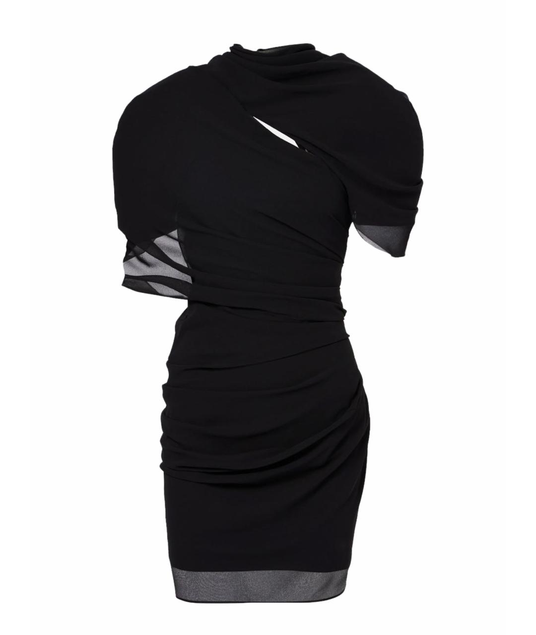 JACQUEMUS Черное полиэстеровое коктейльное платье, фото 1