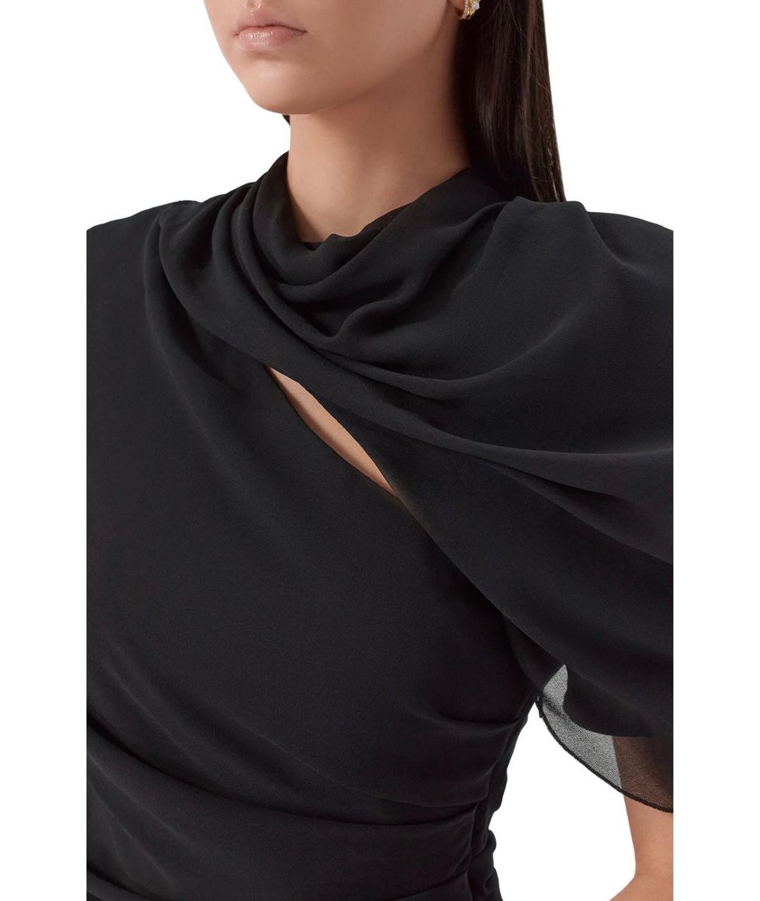 JACQUEMUS Черное полиэстеровое коктейльное платье, фото 8