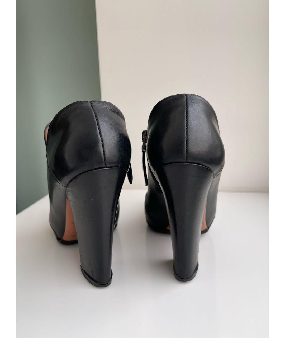 ALAIA Черные кожаные ботильоны, фото 4
