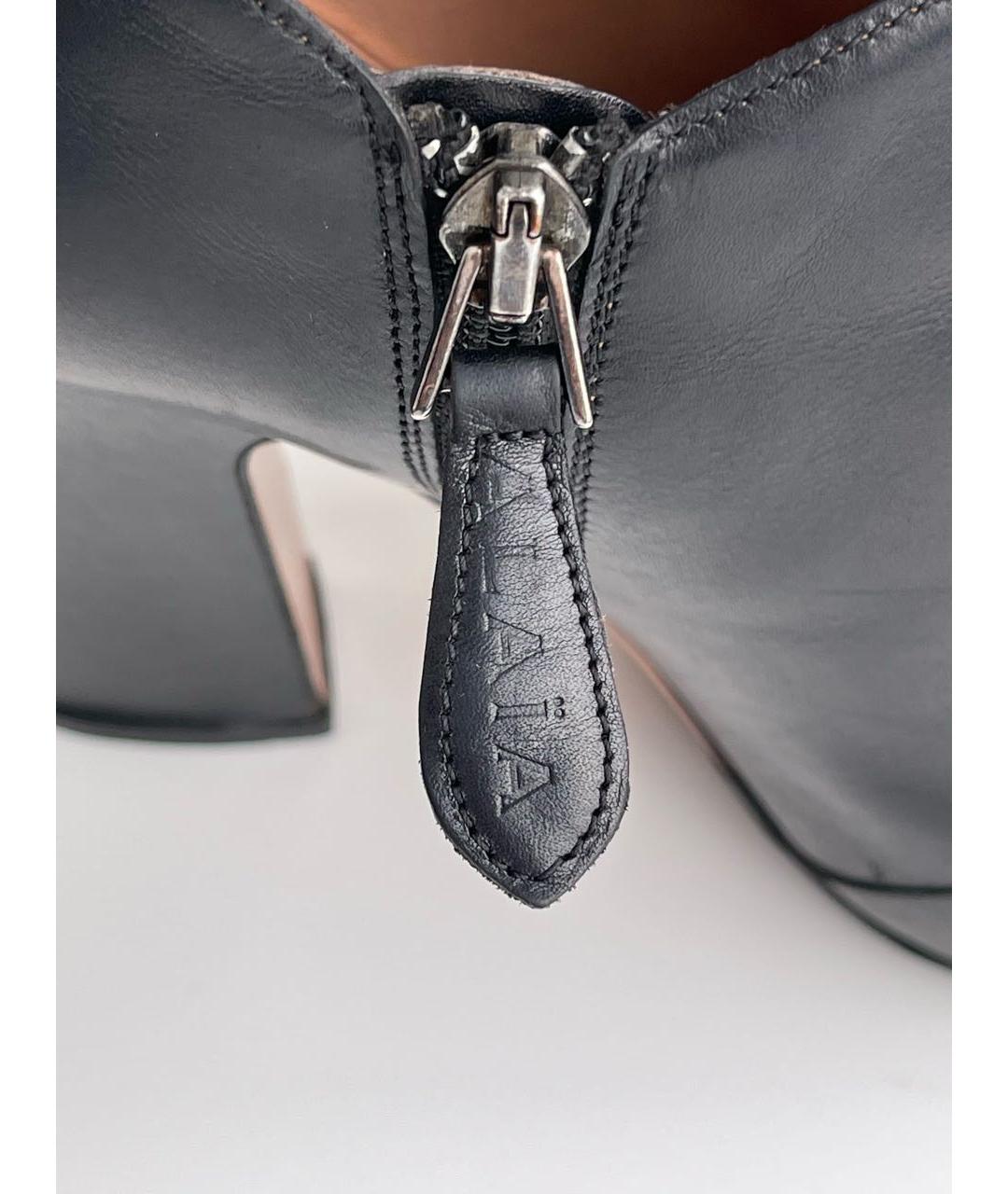 ALAIA Черные кожаные ботильоны, фото 7