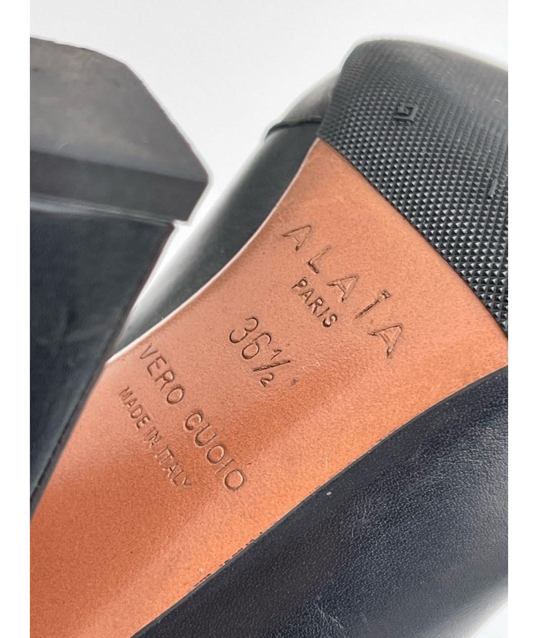 ALAIA Черные кожаные ботильоны, фото 6