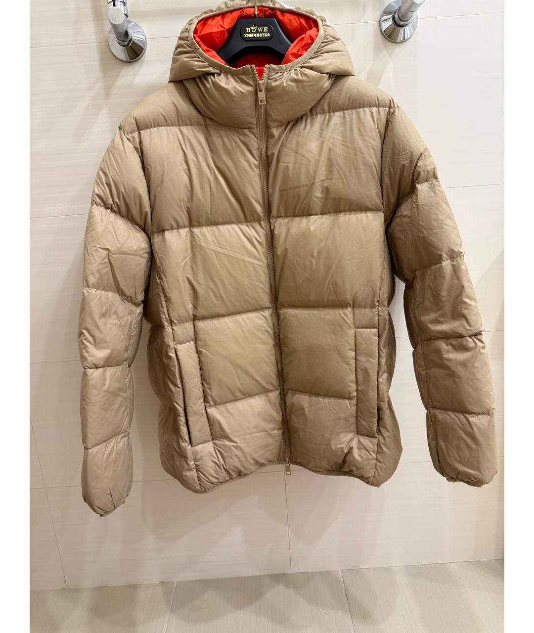 MSGM Бежевый полиэстеровый пуховик, фото 8