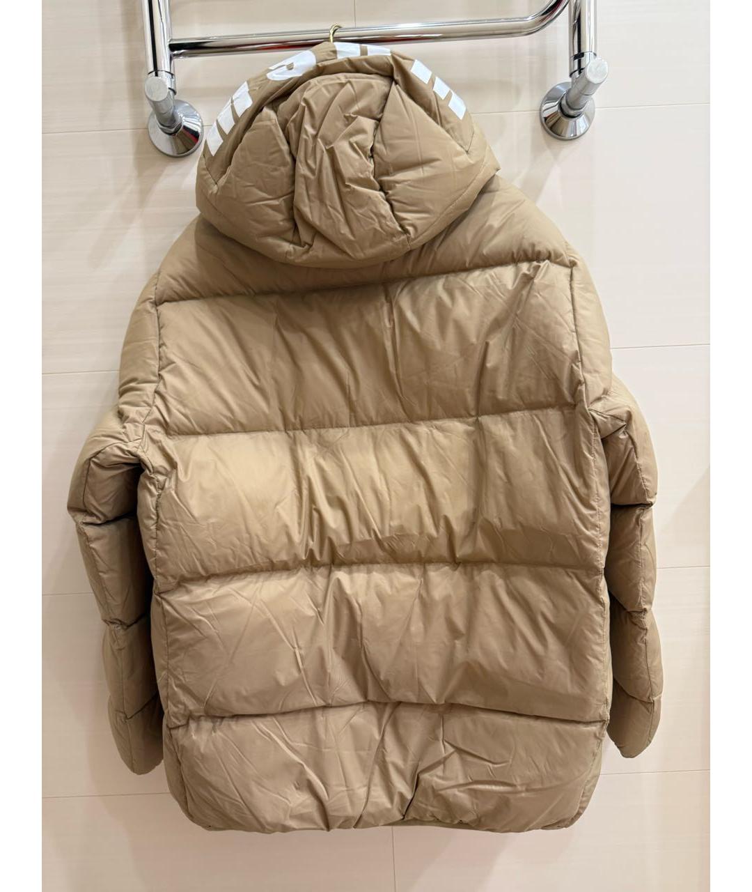 MSGM Бежевый полиэстеровый пуховик, фото 4