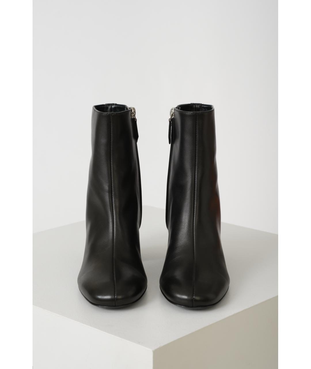 HERMES Черные кожаные ботильоны, фото 4