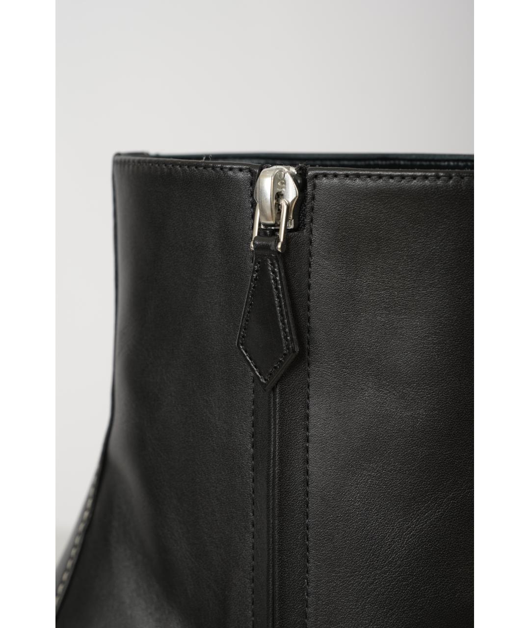 HERMES Черные кожаные ботильоны, фото 7