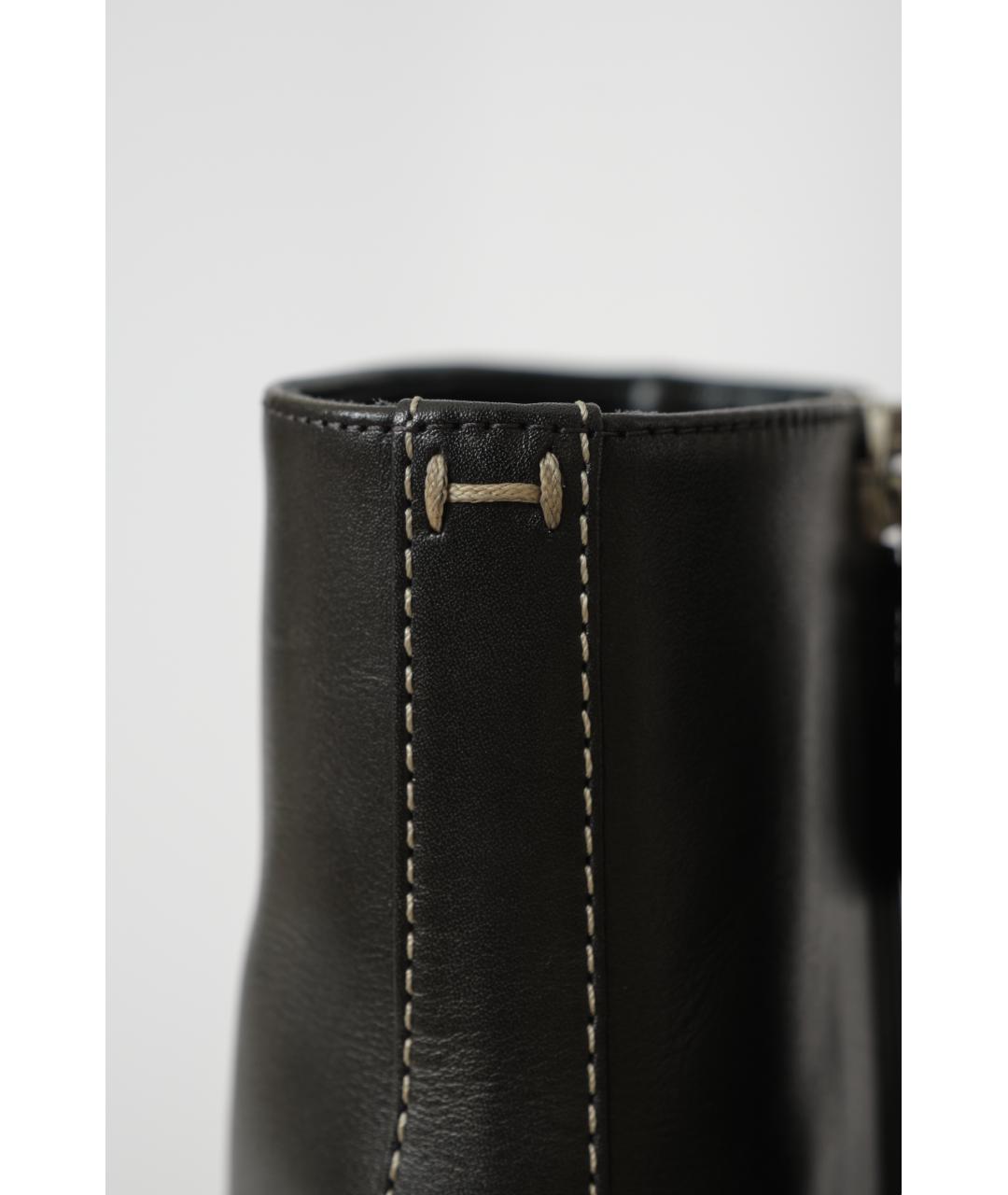 HERMES Черные кожаные ботильоны, фото 6