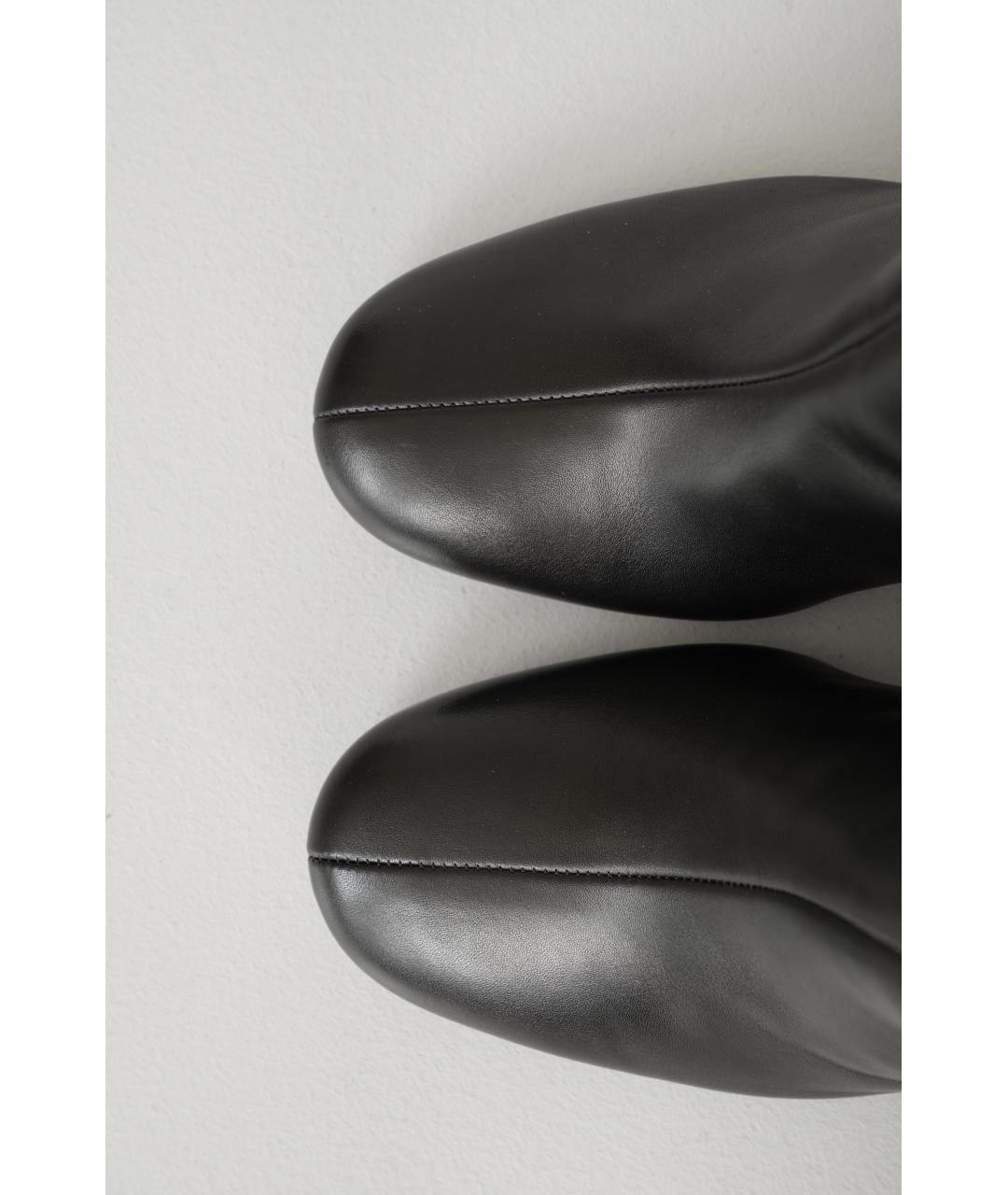 HERMES Черные кожаные ботильоны, фото 5