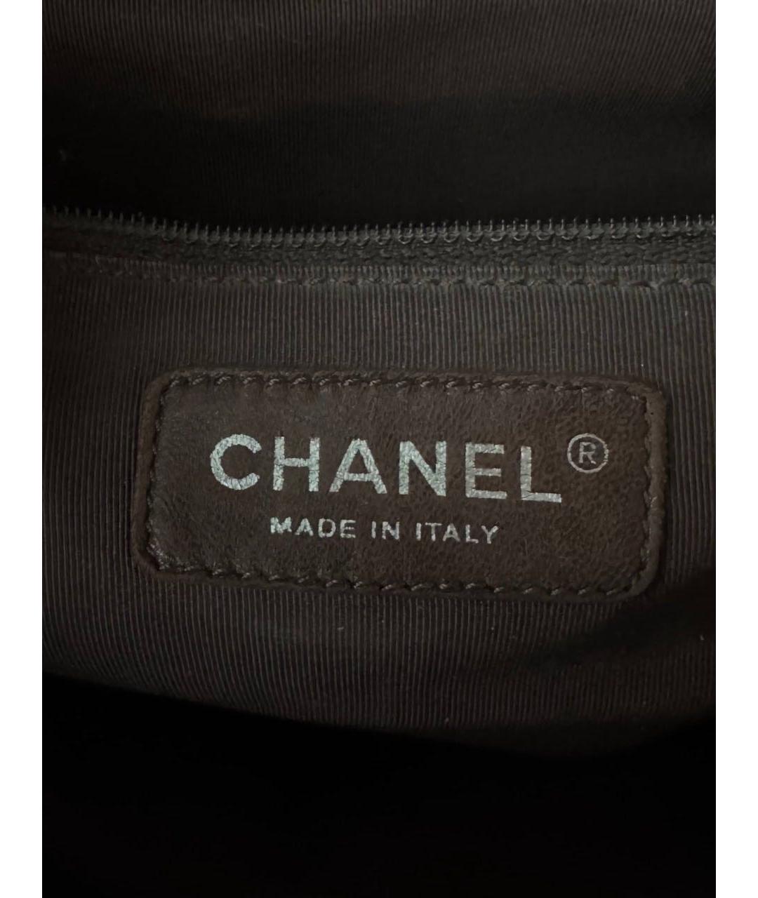 CHANEL Коричневая кожаная сумка через плечо, фото 5