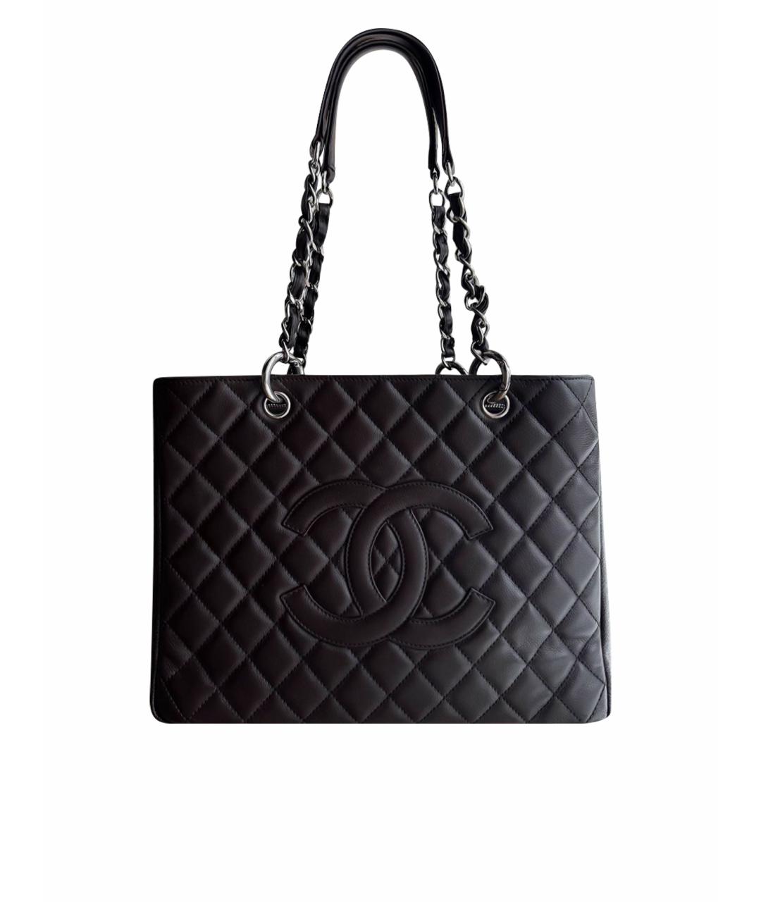 CHANEL Коричневая кожаная сумка через плечо, фото 1