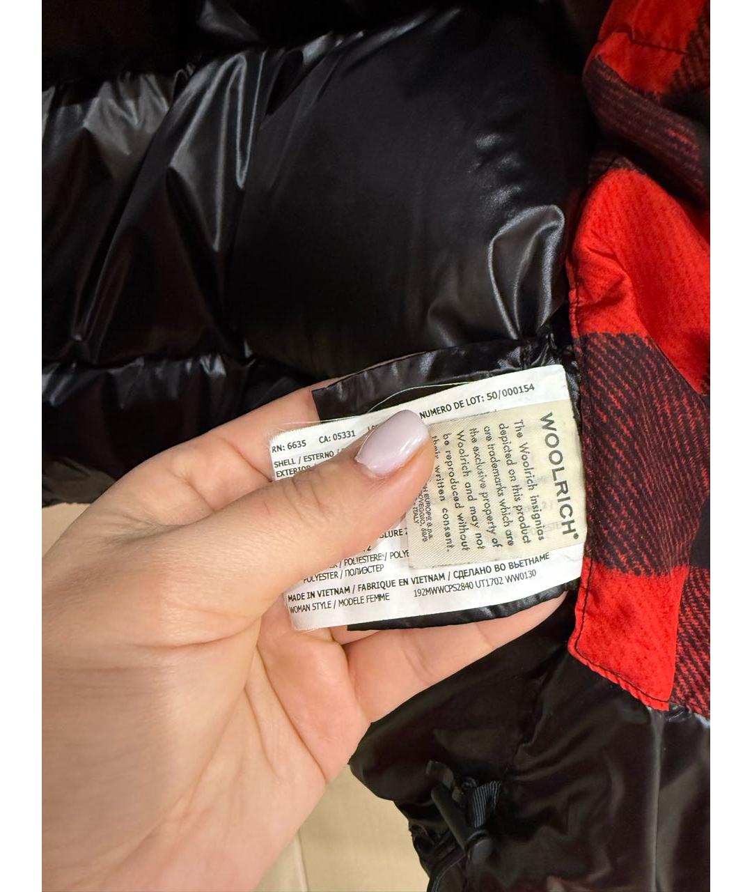 WOOLRICH Черный полиэстеровый пуховик, фото 6