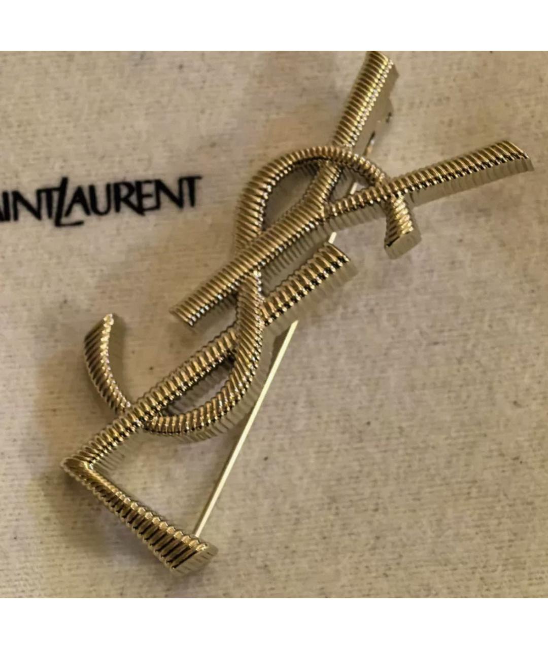 SAINT LAURENT Золотая булавка / брошь, фото 2