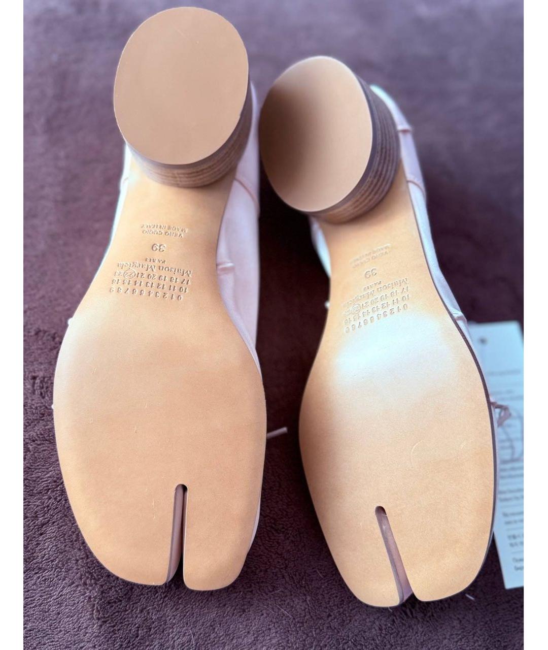 MAISON MARGIELA Розовые текстильные балетки, фото 5